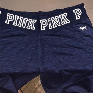 Pink victoria secret navy blue leggings